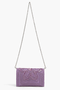 Lavender Embellished Clutch