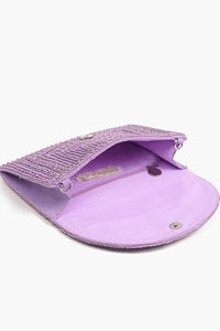 Lavender Embellished Clutch