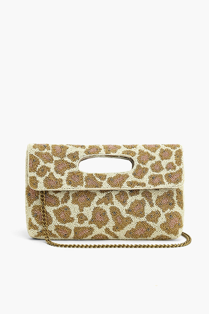 Rose Leopard Luxe Clutch