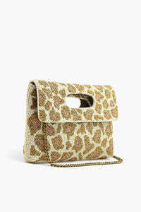 Rose Leopard Luxe Clutch