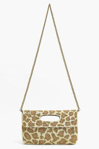 Rose Leopard Luxe Clutch