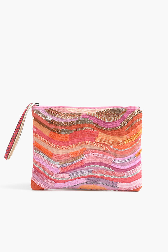 Citrus Blush Ombre Chic Clutch