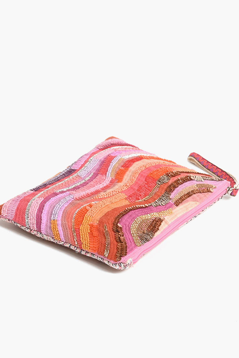 Citrus Blush Ombre Chic Clutch