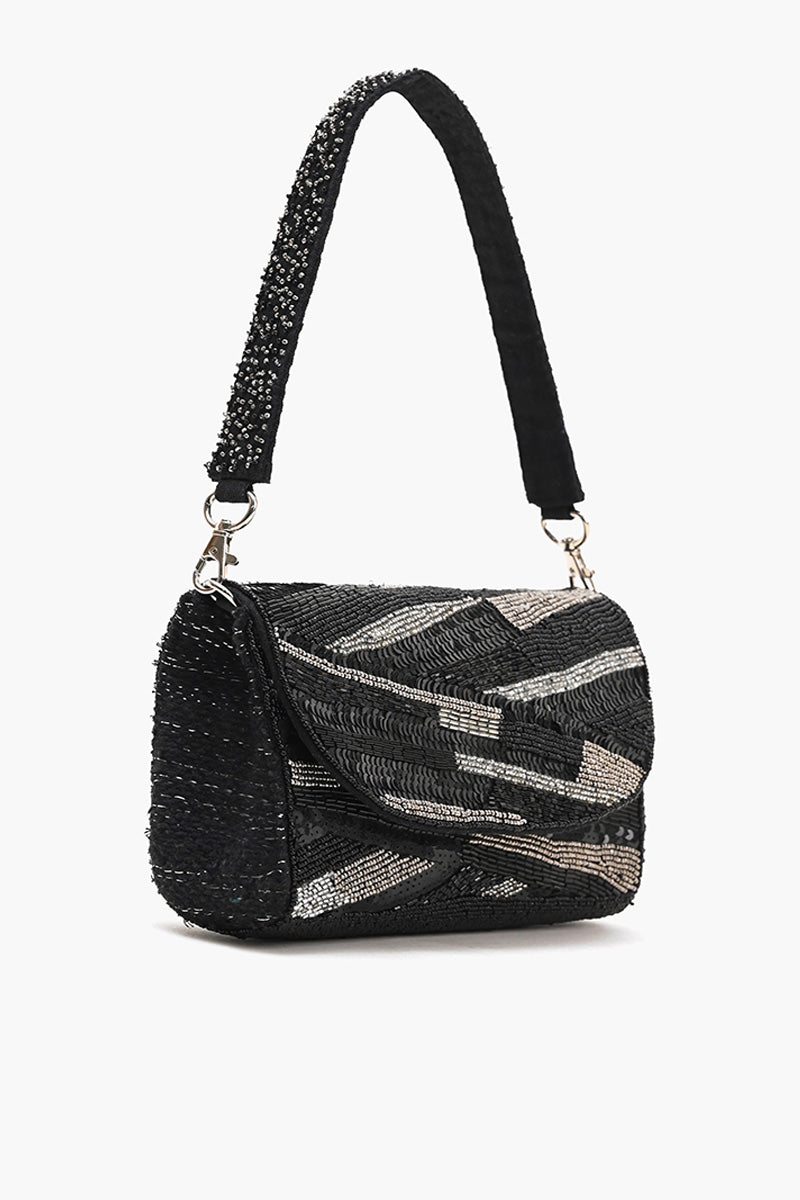 Black Embellished Handbag
