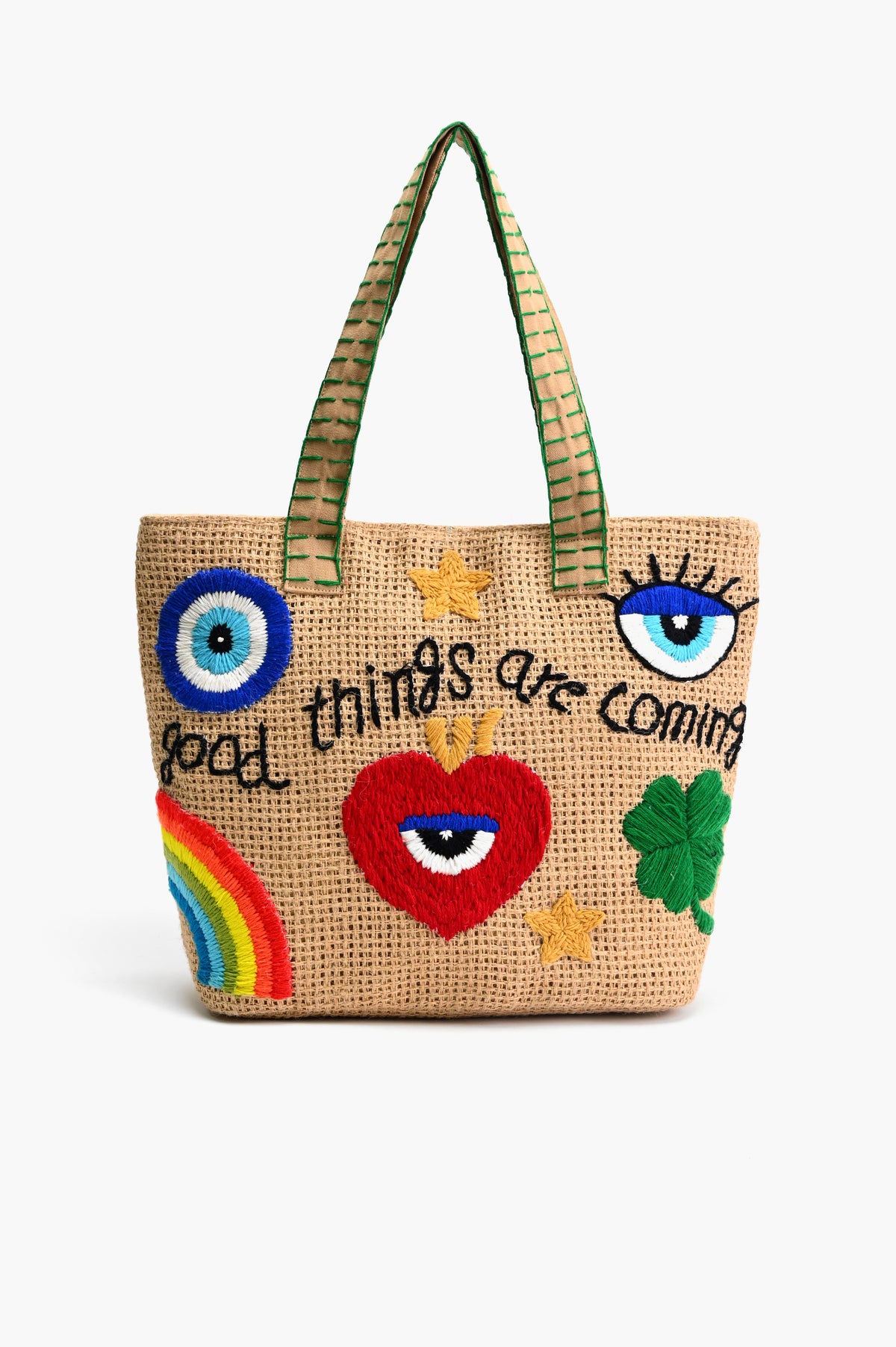 Good Things - Handcrafted Jute Positivity Tote