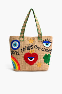 Good Things - Handcrafted Jute Positivity Tote