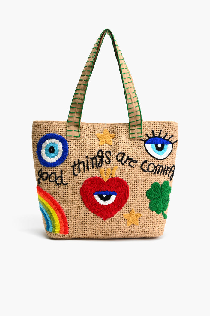 Good Things - Handcrafted Jute Positivity Tote