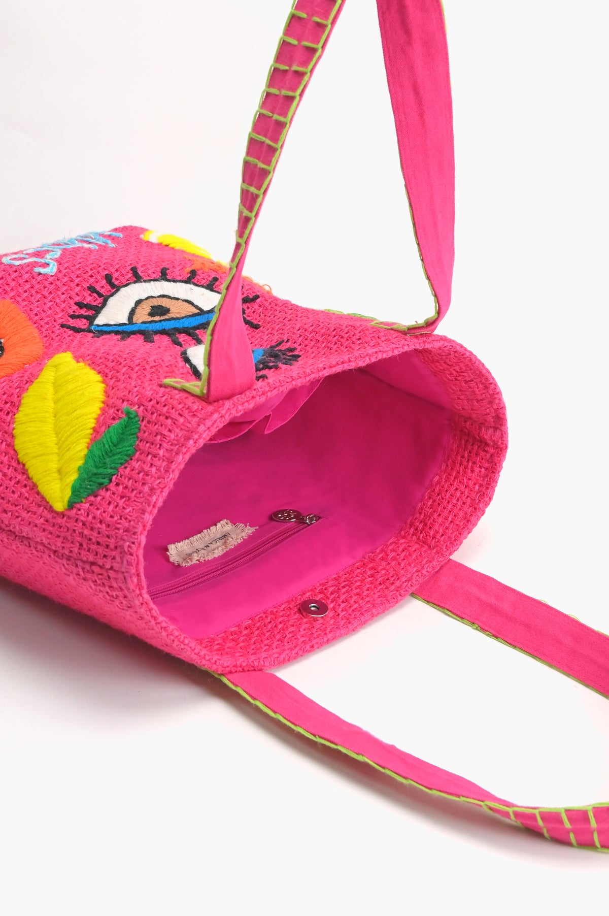 Summer Vibes - Embroidered Jute Tote