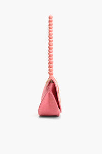 Cresent Pink Lemon Embellished Shoulder Bag