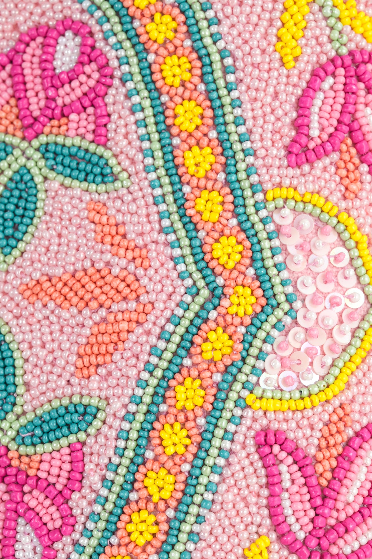 Allie Mint Beaded Top Handle Bag