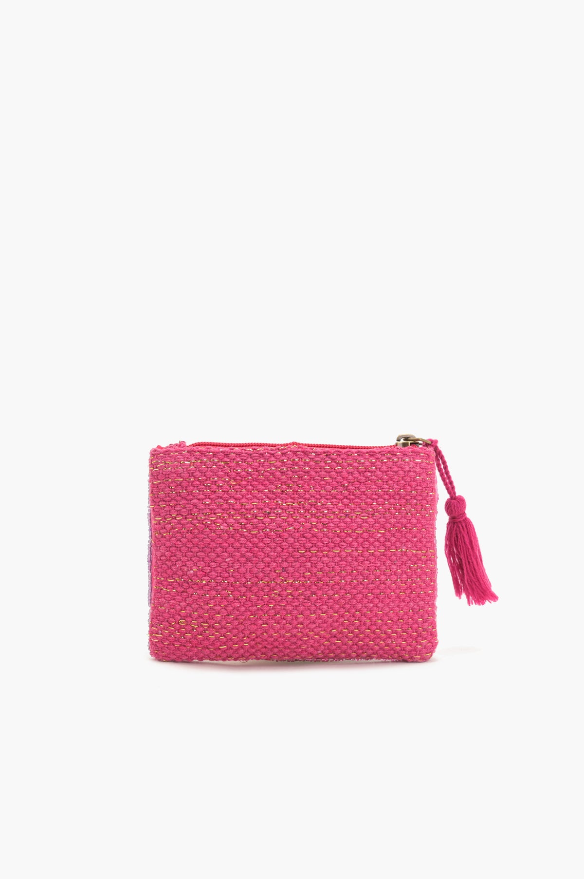 Handmade Multi-Color Striped Beaded Pouch - LOVE UP Luxury Mini Coin Pouch