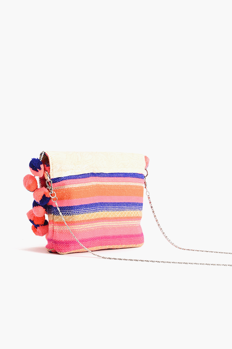Aloha Embroidered Multicolor Crossbody Bag