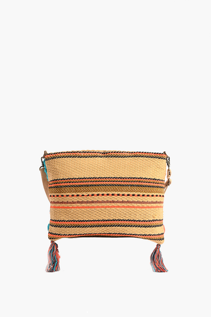 Molten Lava Tufted Crossbody Bag