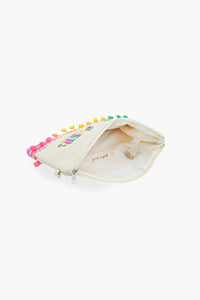 Golden Oak Elephant Zip Clutch