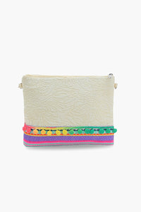 Golden Oak Elephant Zip Clutch