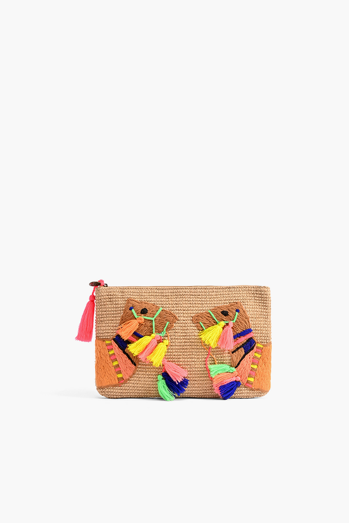 Embroidered Desert King Beach Clutch