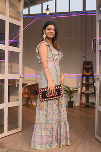 Thai Indo Fusion Embroidered Sling Clutch