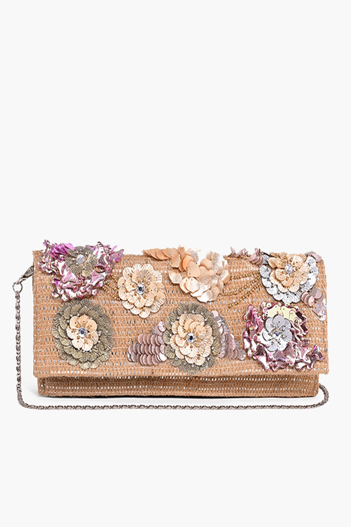 Floral Paradise Velvet Clutch