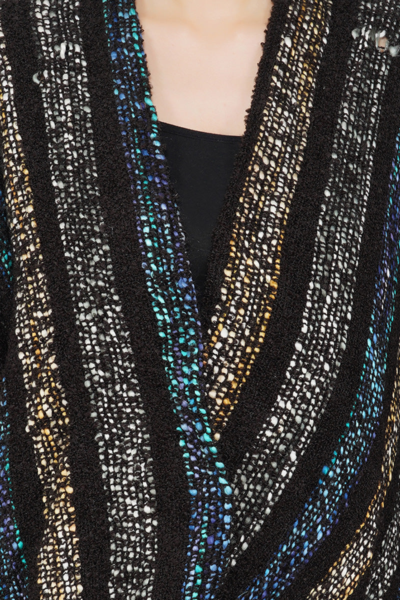 Acrylic Handwoven Bohemian Fringes Poncho