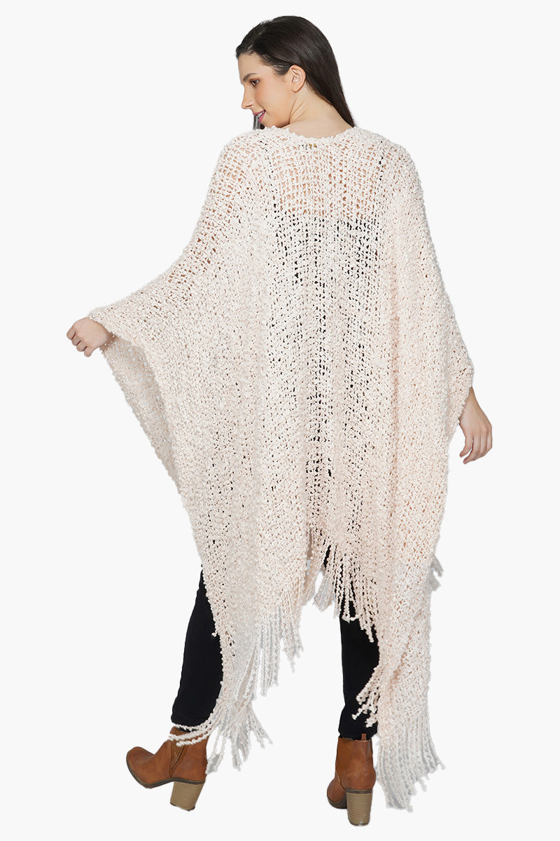 Handwoven Winter Powder Pink Cape