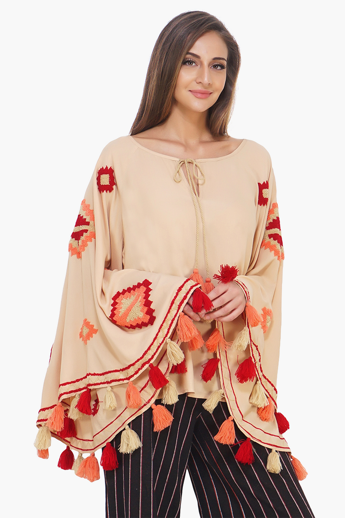Earthly Embroidered Top
