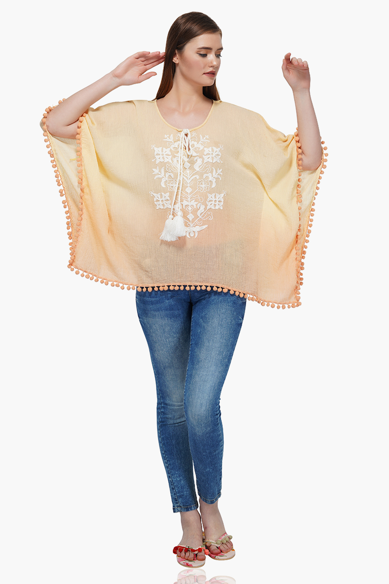 Ombre Embroidered Tunic Top