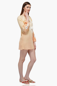 Ombre Embroidered Tunic Dress