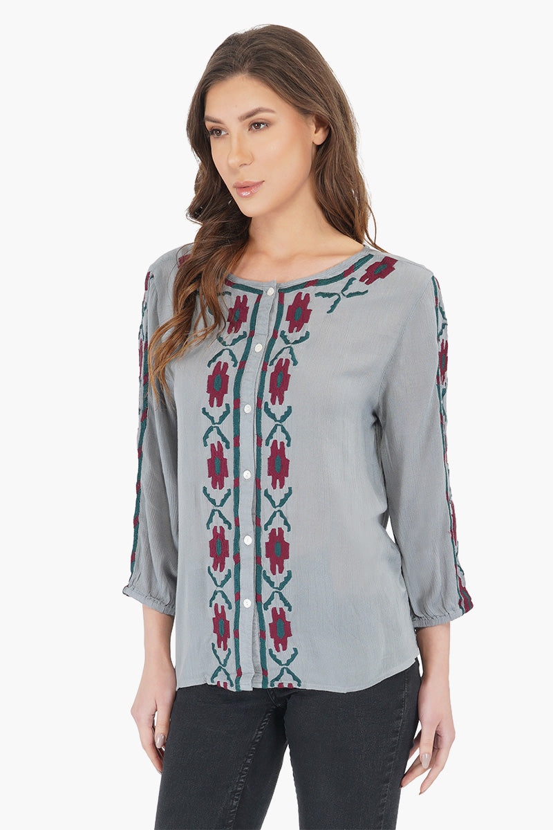 Embroidered Full Sleeve Top