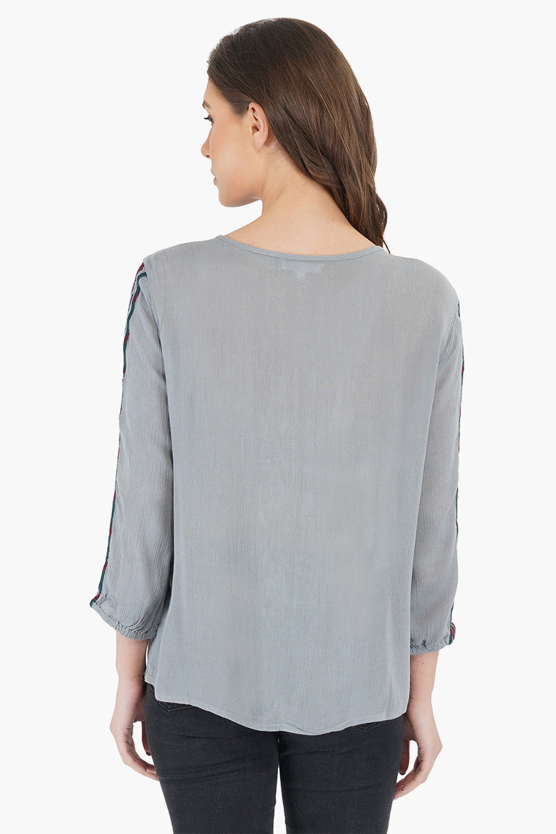 Embroidered Full Sleeve Top