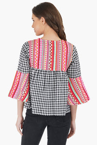 Indo Fusion Gingham Jacket