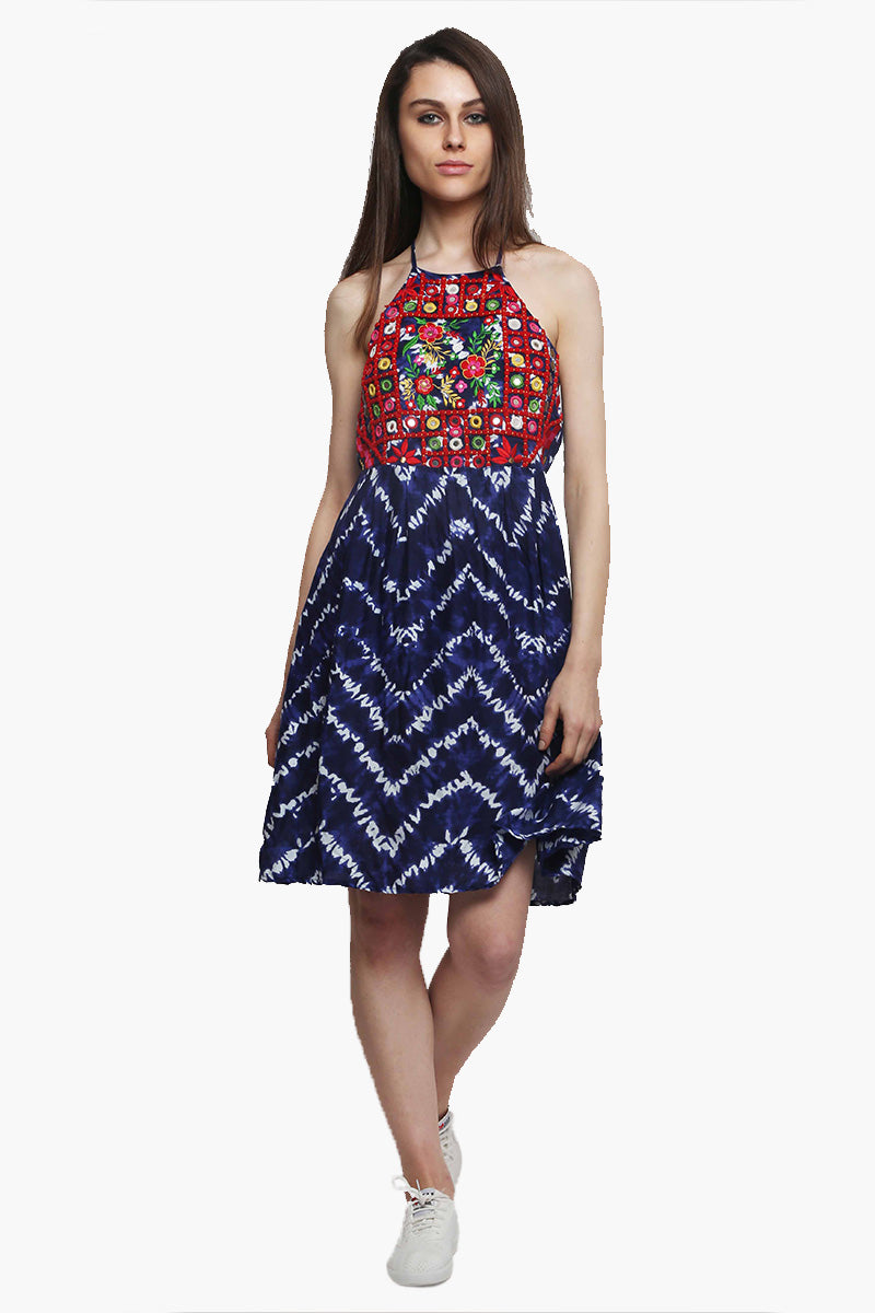 Embellished Knee Length Dress