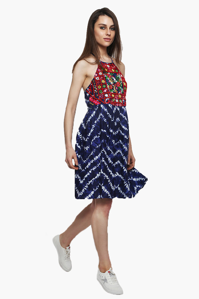 Embellished Knee Length Dress