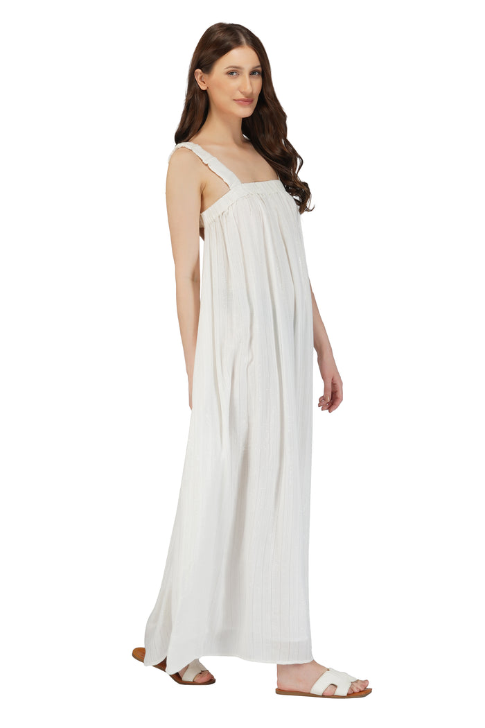 Luna Silver Stripe Maxi Dress