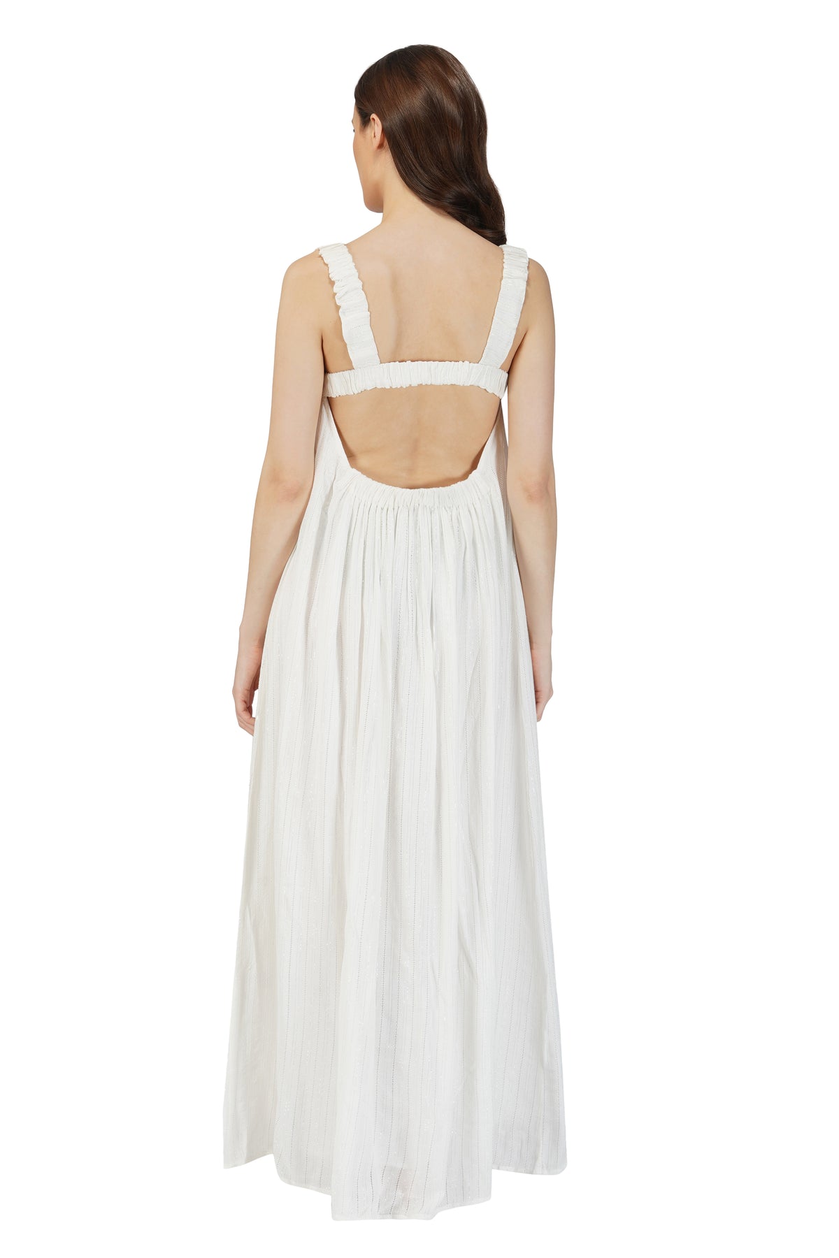 Luna Silver Stripe Maxi Dress