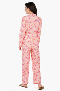 Sweet As Honey Jumpsuit-Pink Women Jumpsuit With Pockets