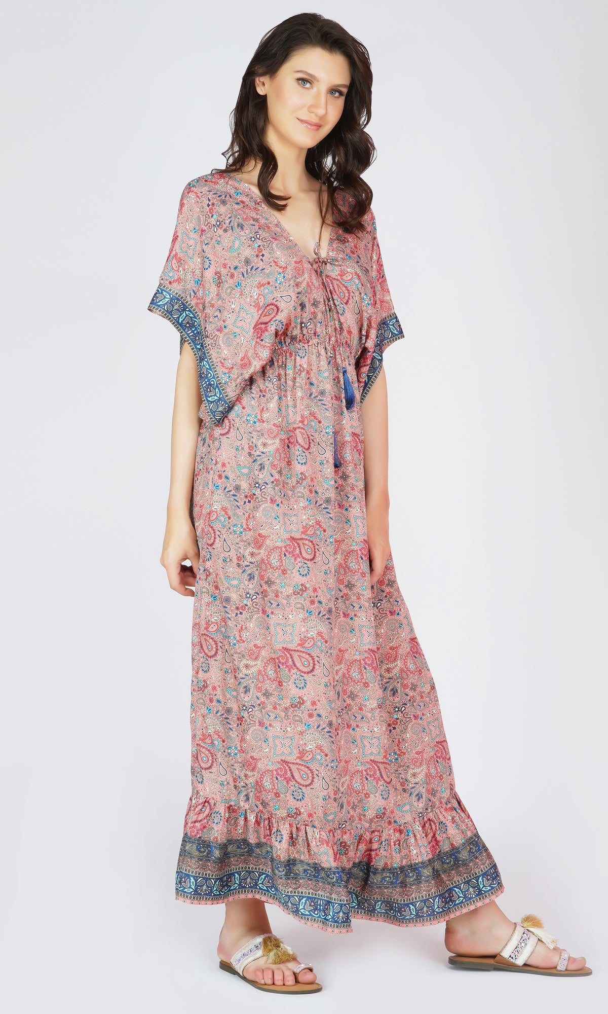 Product Title: Nina Blush Paisley Maxi Dress