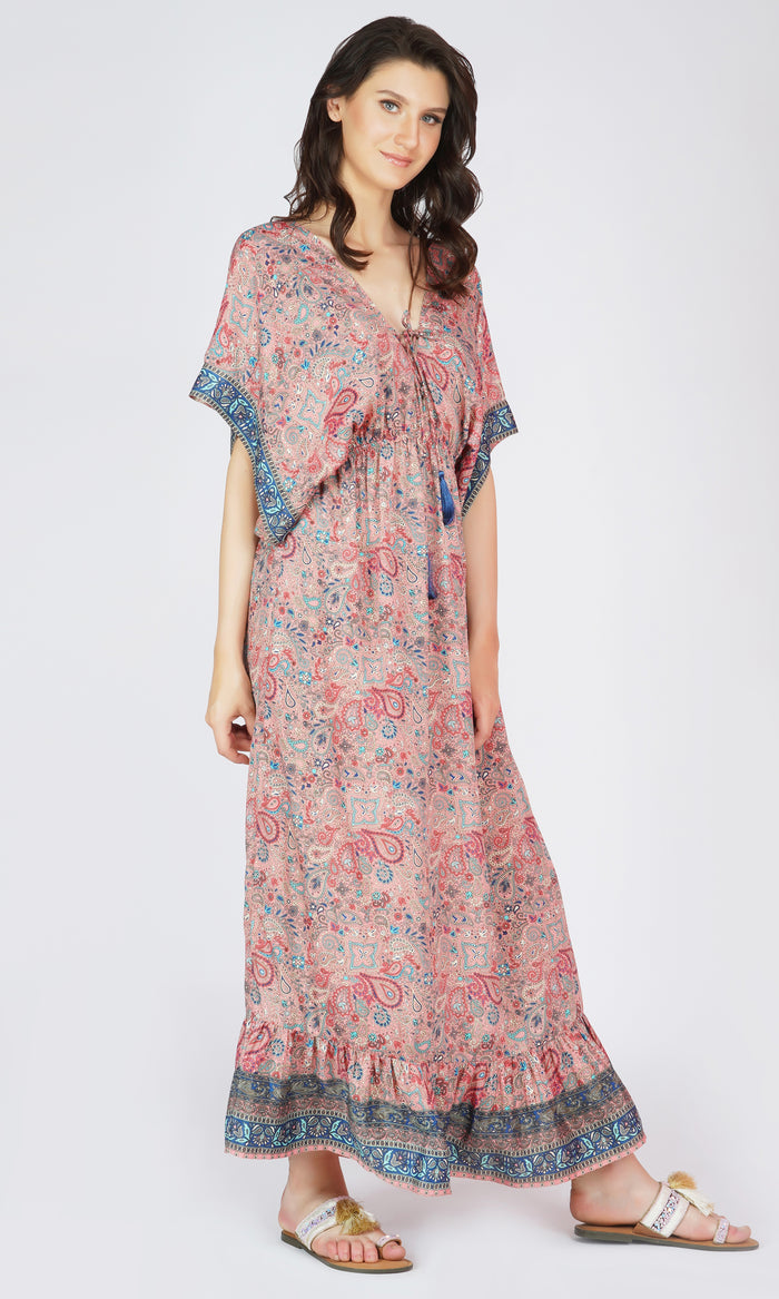 Product Title: Nina Blush Paisley Maxi Dress