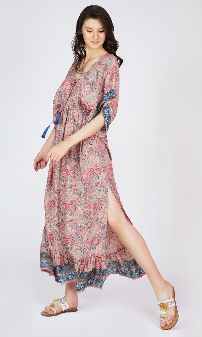 Product Title: Nina Blush Paisley Maxi Dress