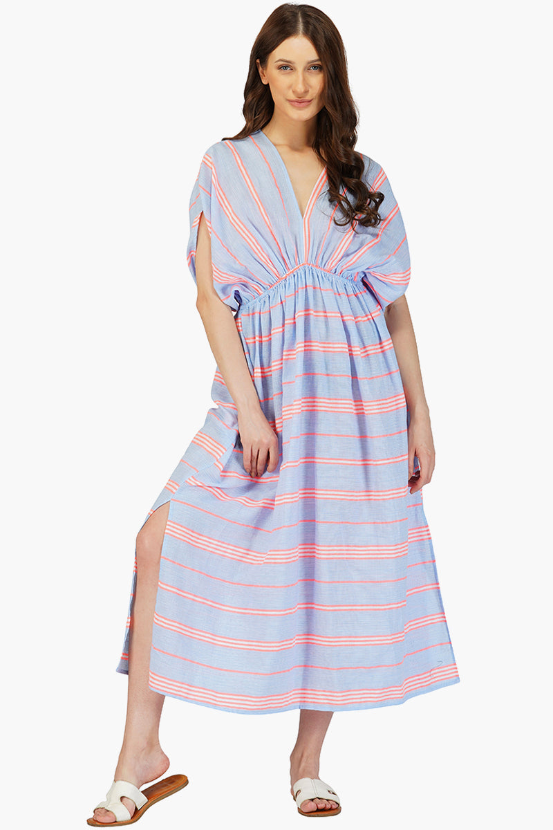 Cloud Nine Cotton Striped Maxi Dress