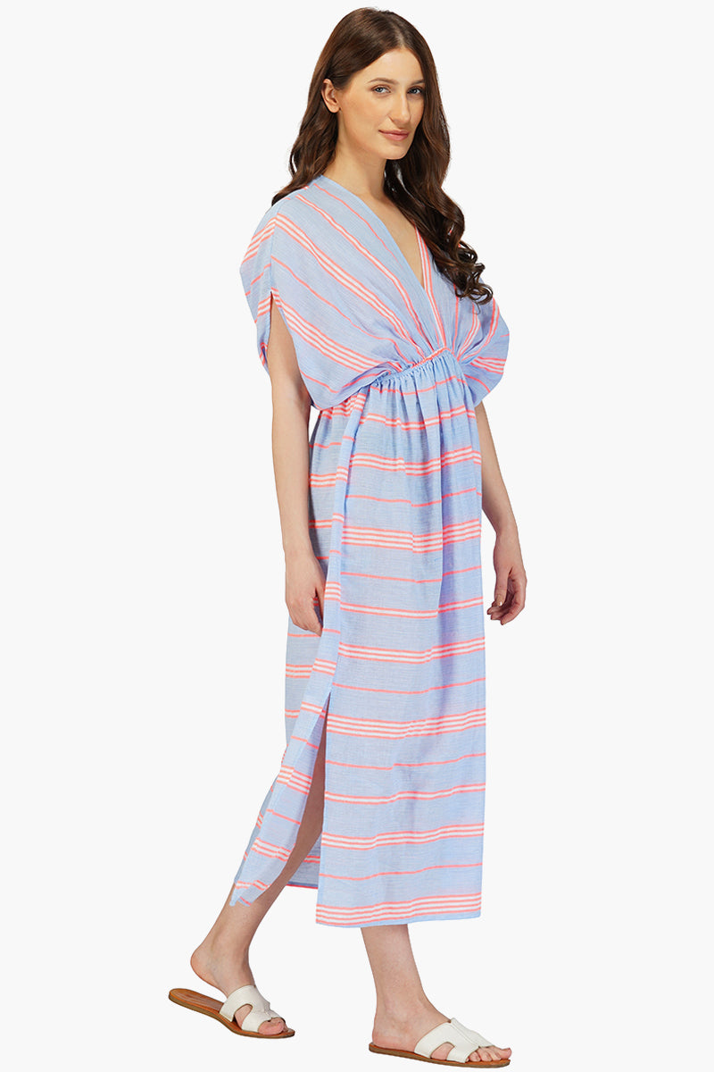 Cloud Nine Cotton Striped Maxi Dress