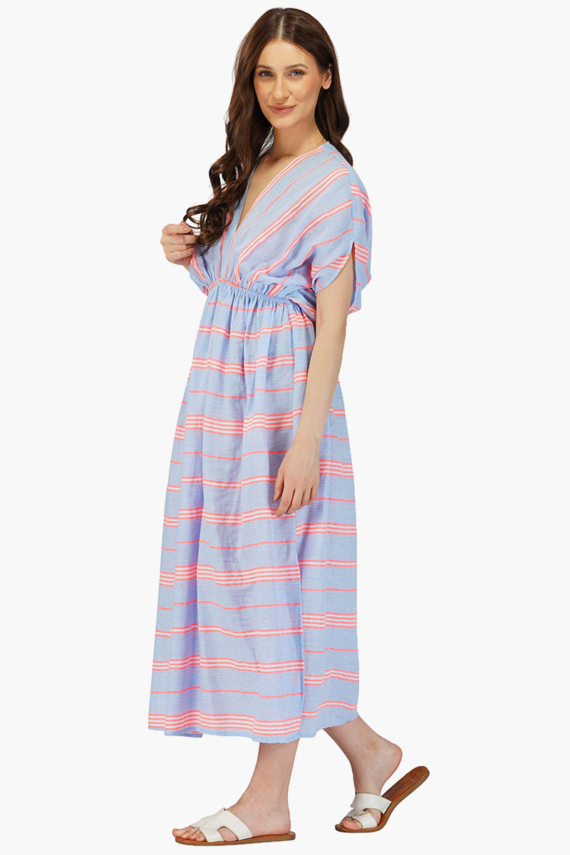 Cloud Nine Cotton Striped Maxi Dress