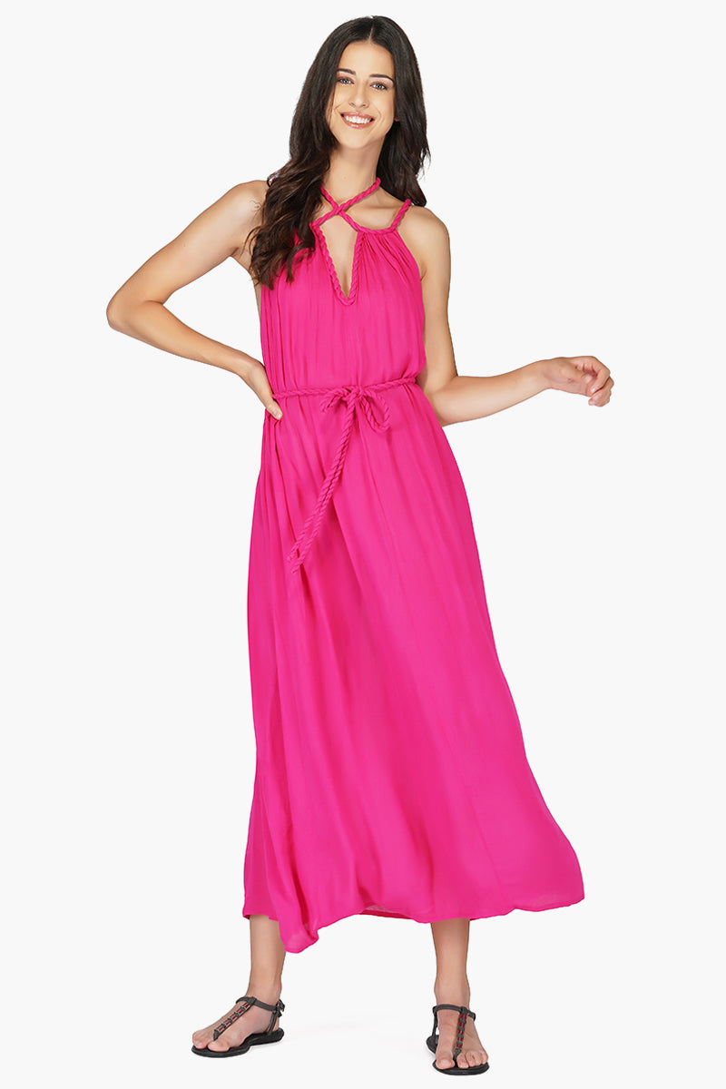 Berry Bliss Viscose Maxi Dress