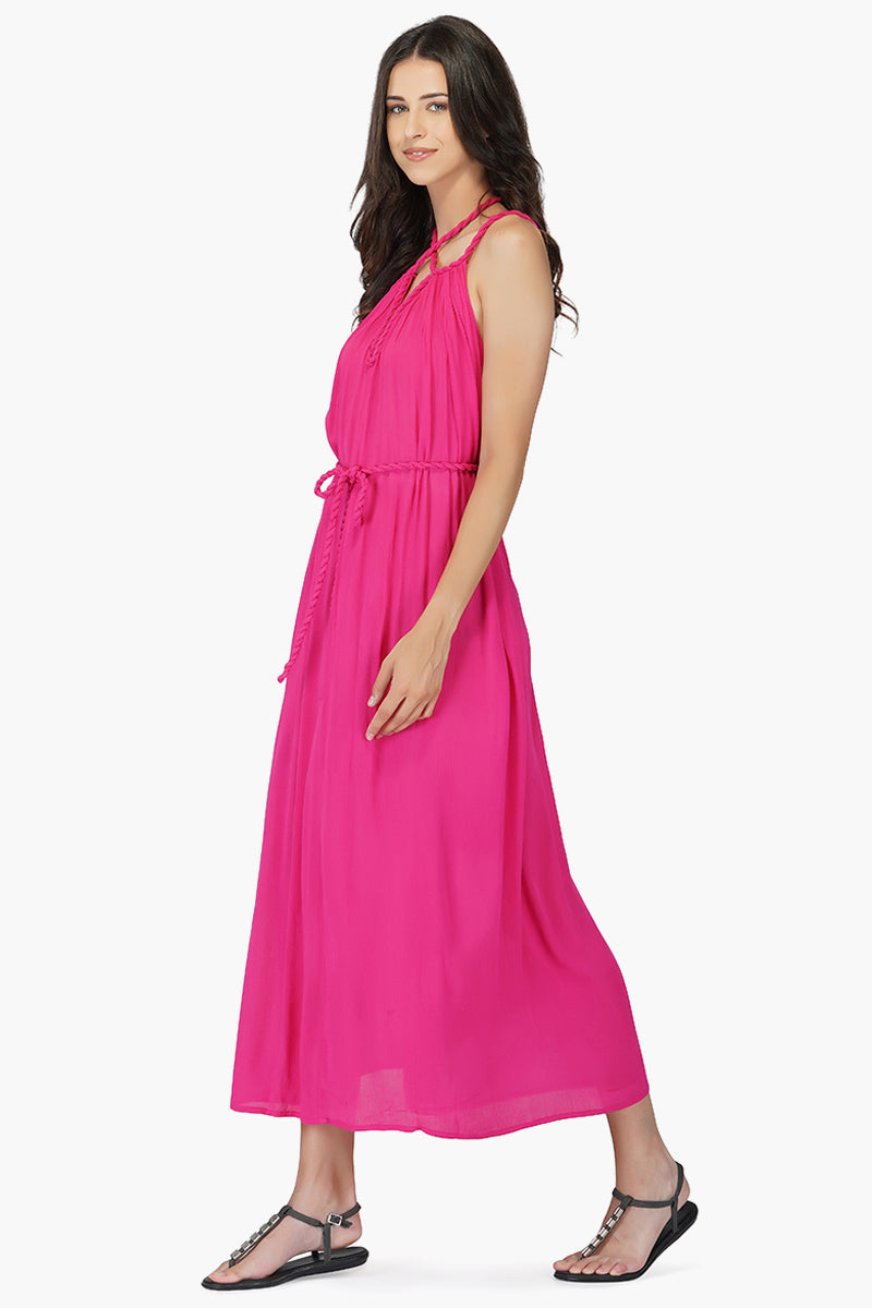 Berry Bliss Viscose Maxi Dress