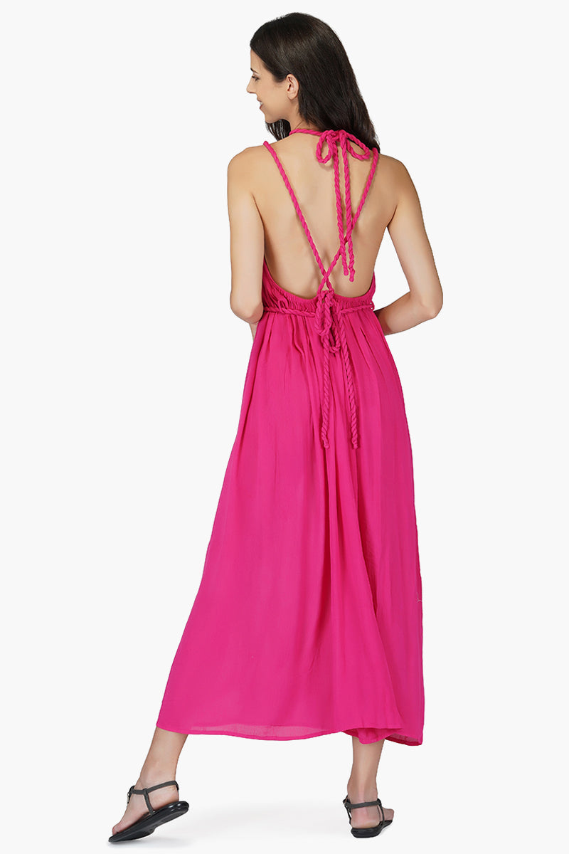 Berry Bliss Viscose Maxi Dress