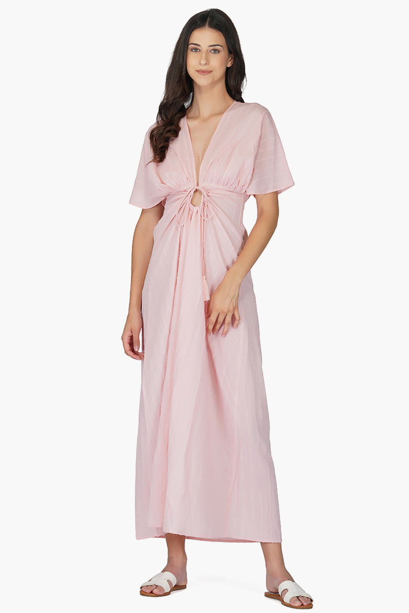 Coastal Breeze Cutout Cotton Dress