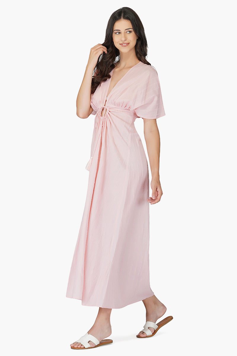 Coastal Breeze Cutout Cotton Dress