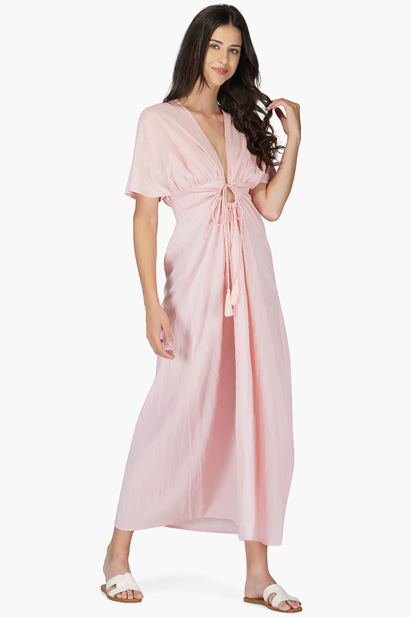 Coastal Breeze Cutout Cotton Dress