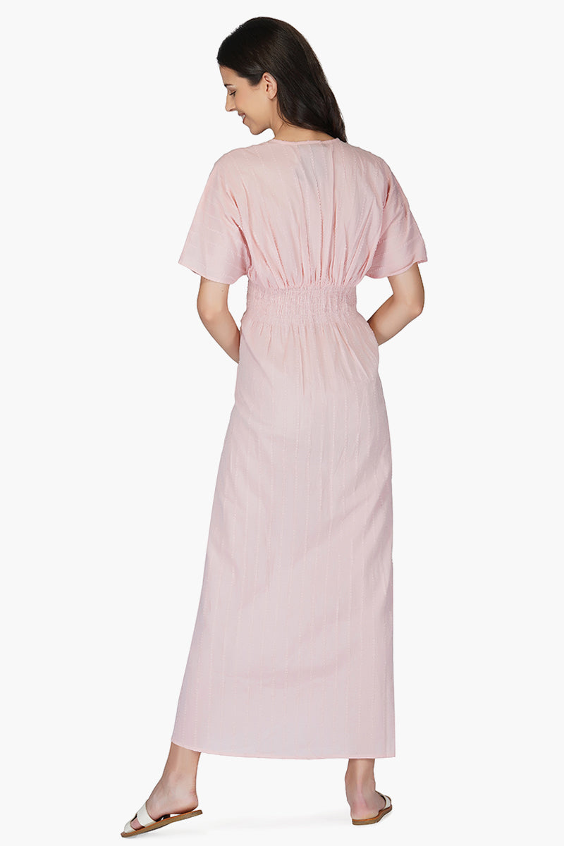 Coastal Breeze Cutout Cotton Dress