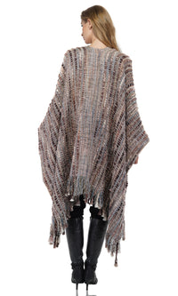 Warm-Toned Fringe Acrylic Cape