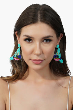 Handcrafted Hummingbird Beaded Earrings